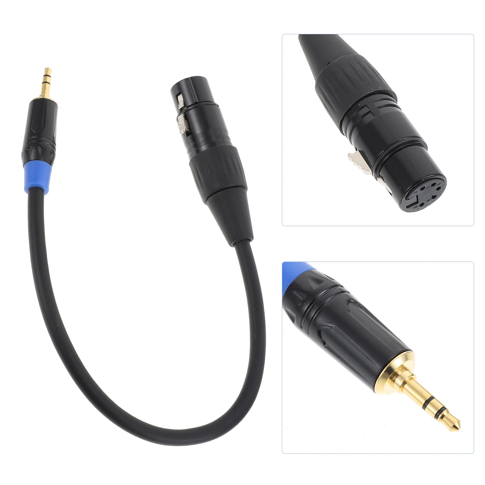

Zinc Alloy 3.5mm Male to 5PIN Female Video Camera Audio Adapter Cable (Black)
