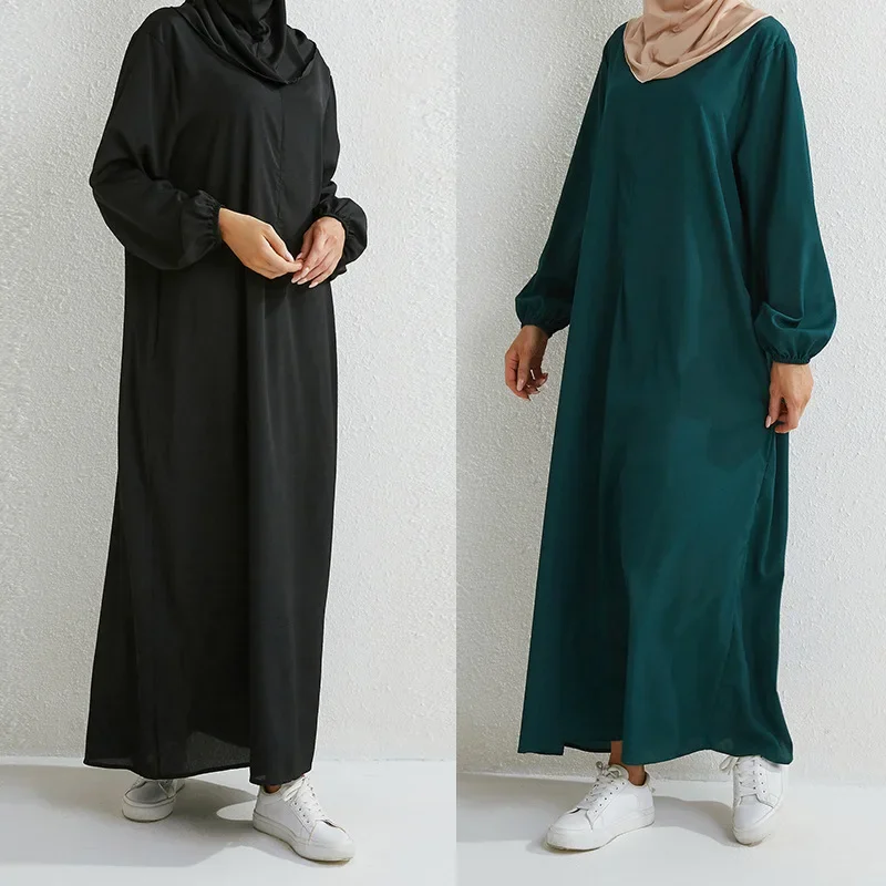 Женская длинная мусульманская абайя Рамадан марокканские арабские карманы