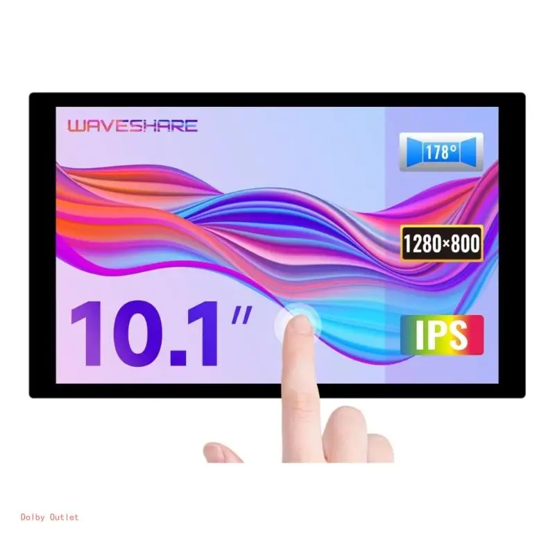 

Versatile 10.1" Touch Display HDMIcompatible 1280×800 for RaspberryPi4B/3B+