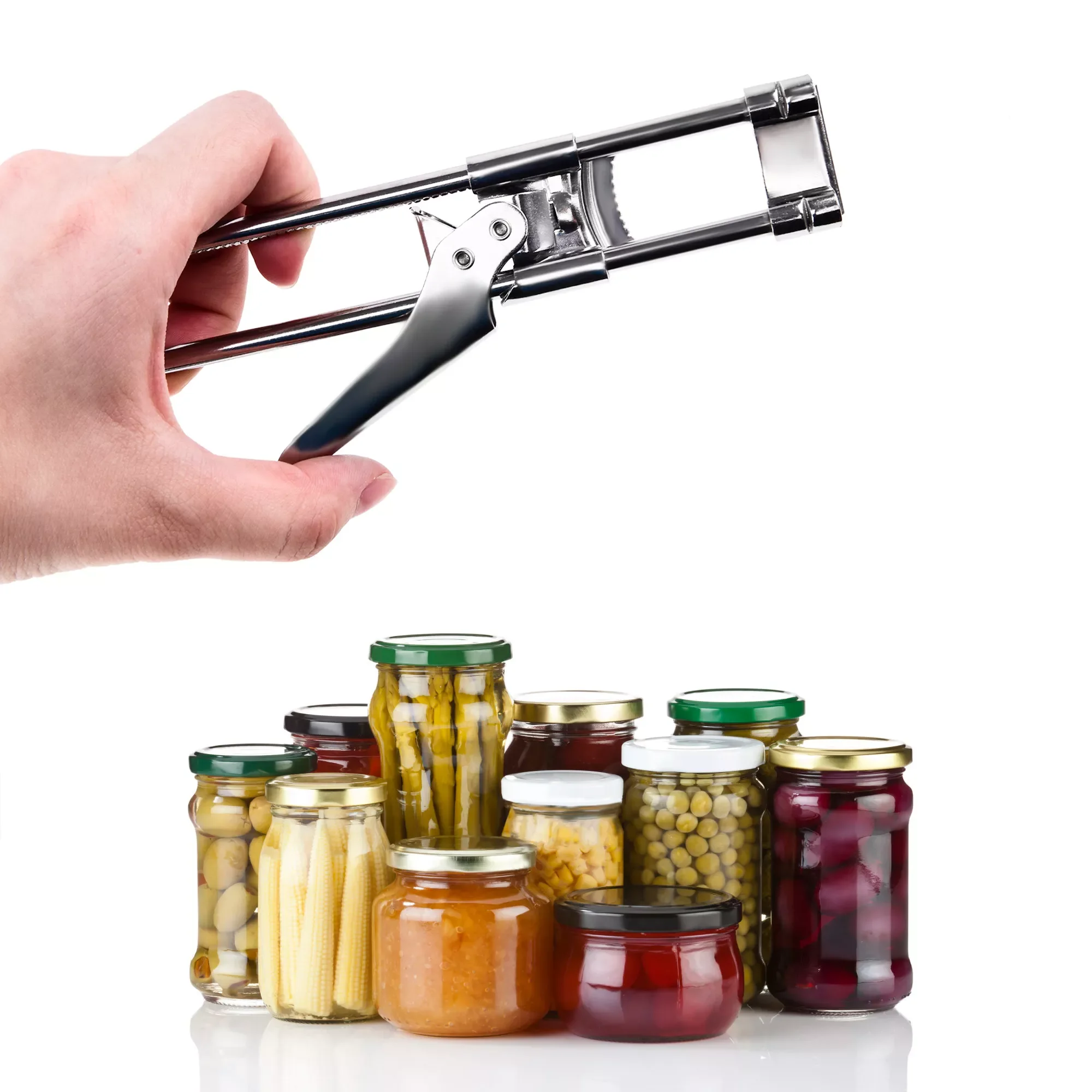 

Opener Adjustable Stainless Steel Non-Slip Multifunction Manual Jar Bottle Bottle Lid Opener Gadget Home Gadgets Accessories