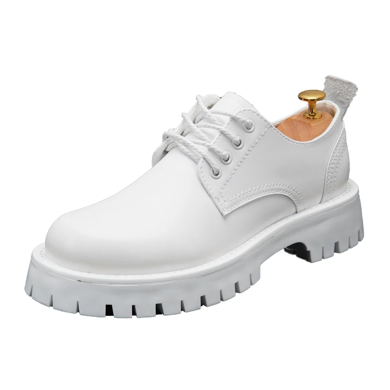 Туфли мужские классические на платформе толстой подошве дышащие в британском