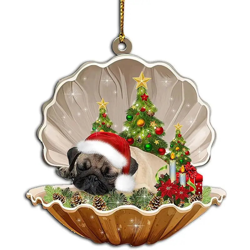 1 шт. подвеска в виде рождественской елки милая собака животное украшение капли