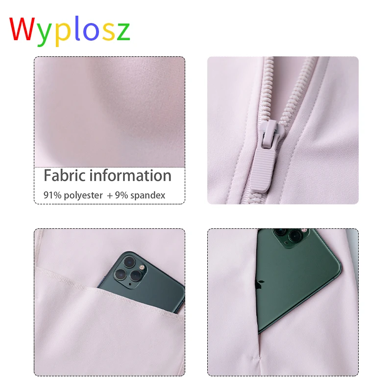 Wyplosz Yoga Top Jacket Sportswear Sports Zipper Woman Activewear Stand Collar Fitness Workout Naked Sz Cool Sun Protection Free