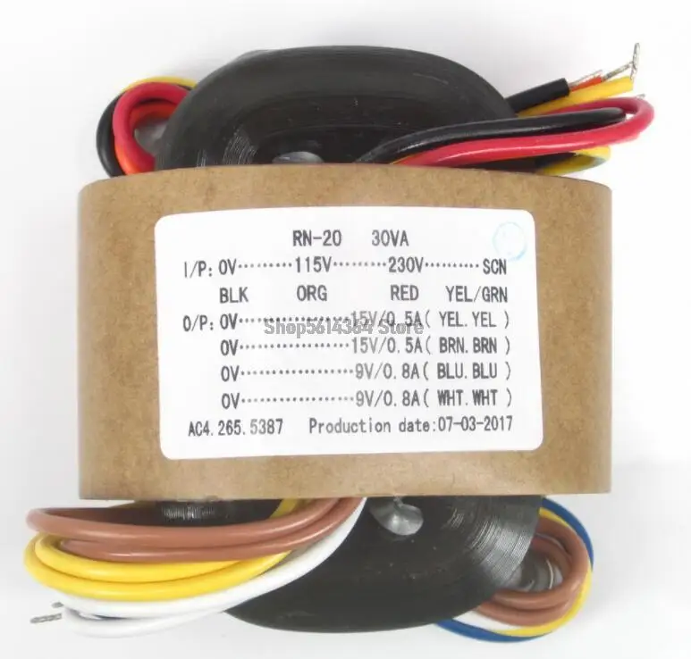 Трансформатор R-core 30Вт 0-115-230V  9/12/15/18/24V