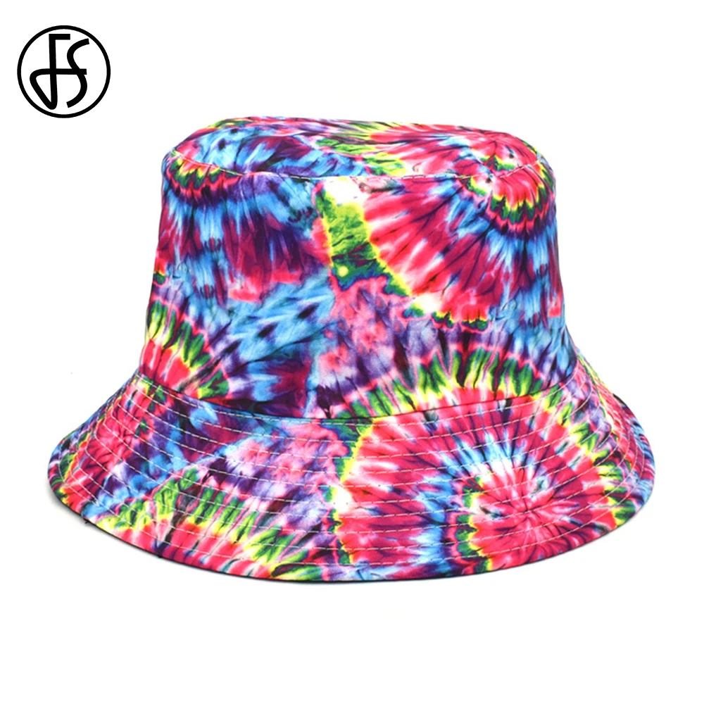 

FS японская двухсторонняя шляпа, Радужная мозаика, рыбацкие шляпы с принтом, плоская верхняя Кепка, уличная Кепка в стиле хип-хоп, Солнцезащи...