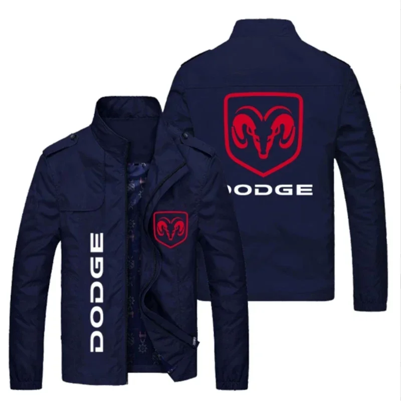 spring autumn DODGE Logo jacket casual fashion baseball uniform sports zipper hooded Suit
