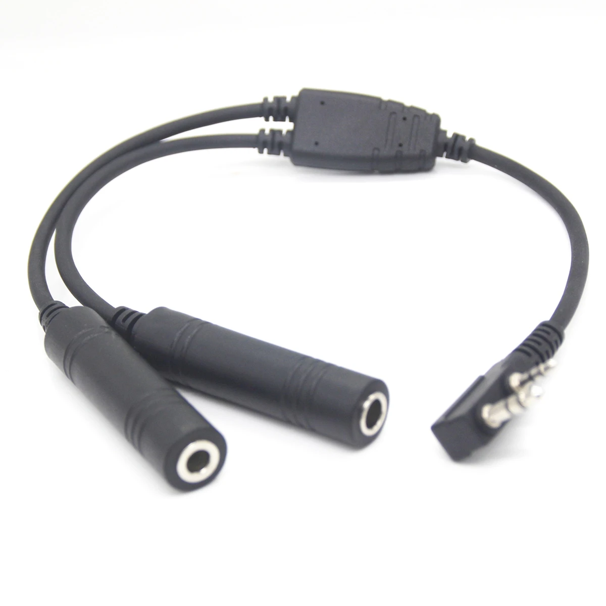 

Aviation Helicopter Radio Headset Mic Headset Adapter Extension Cable 2-Pin K Port Walkie Talkie Headset