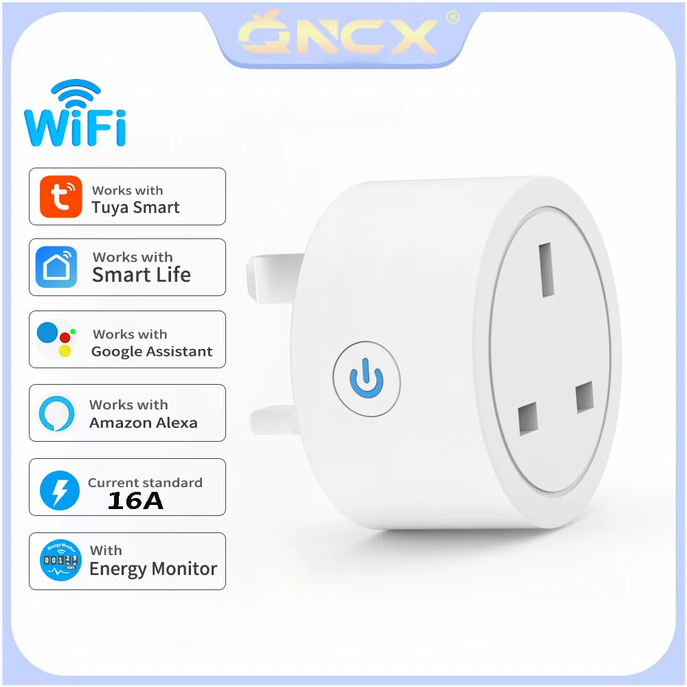 

Умная Беспроводная розетка QNCX 16 А с таймером и функцией мониторинга энергии