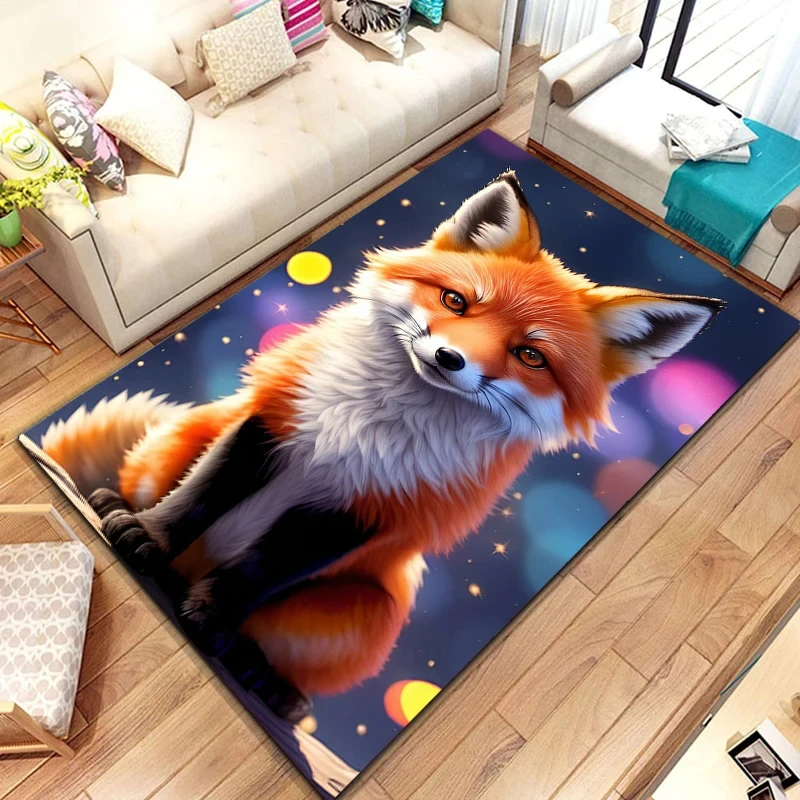 

Коврик с изображением лисы для гостиной