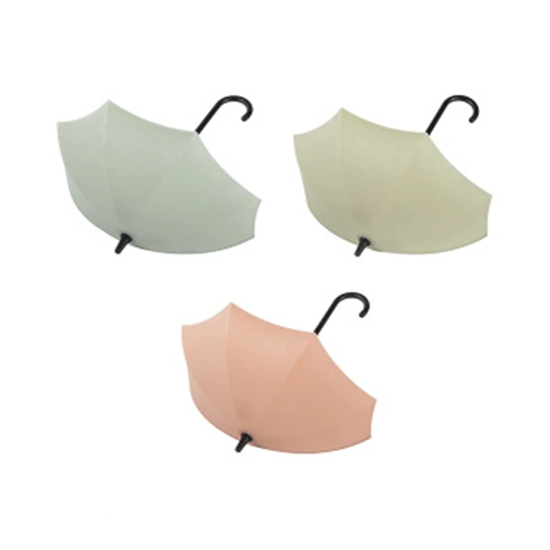 

Umbrella Shaped Wall Hooks 3pcs/set Adhesive Key Hook Storage Hanger