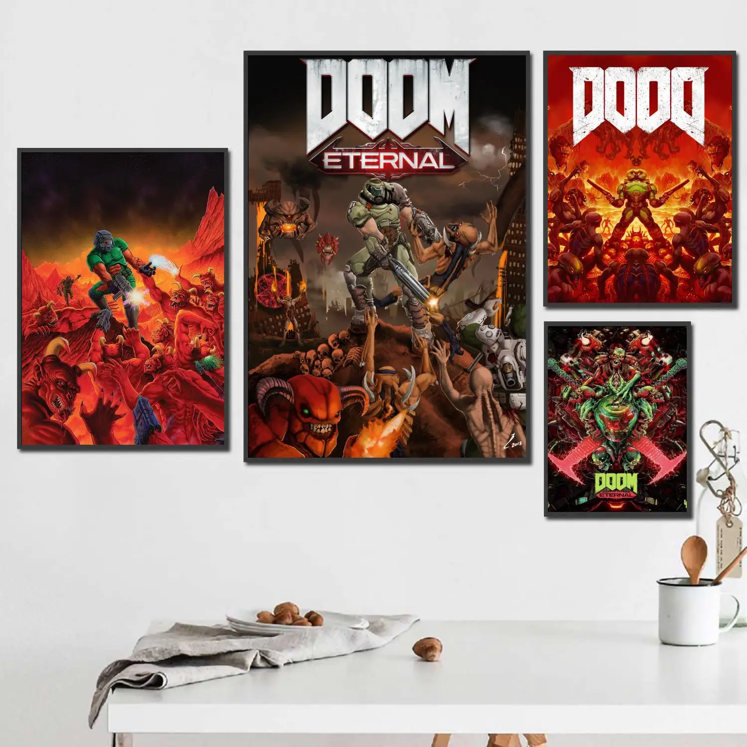 

Doom - Game 24x36 Decorative Canvas Posters Room Bar Cafe Decor Gift Print Art Wall Paintings