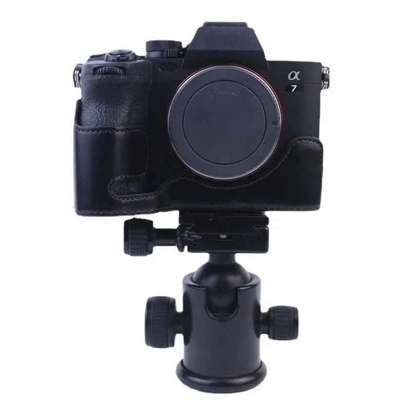 Получехол из натуральной кожи с ручкой для камеры Sony A1/A7S3/A7S III/A7 Mark IV/A7M4