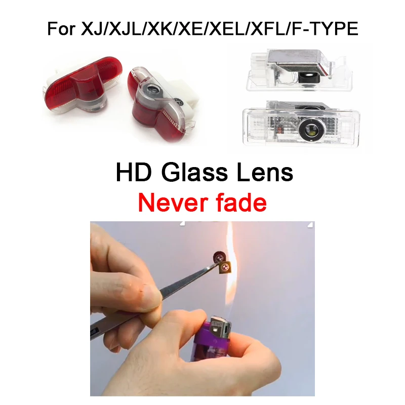 

2pcs Led Car Door Welcome Light Logo Shadow Lamp For XJ/XJL(2007-2019) XK(2006-2014) XE/XEL(2015-2017) XFL(2019) F-TYPE