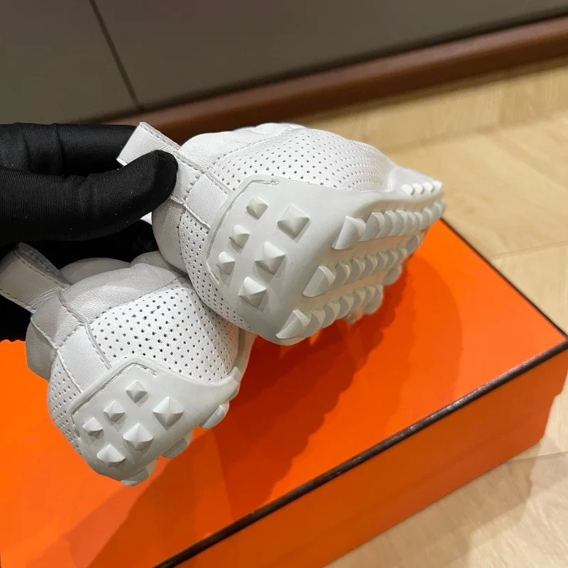 Нишевые туфли Meila De Retro Dexin со удобной спинкой эластичные и перфорированные