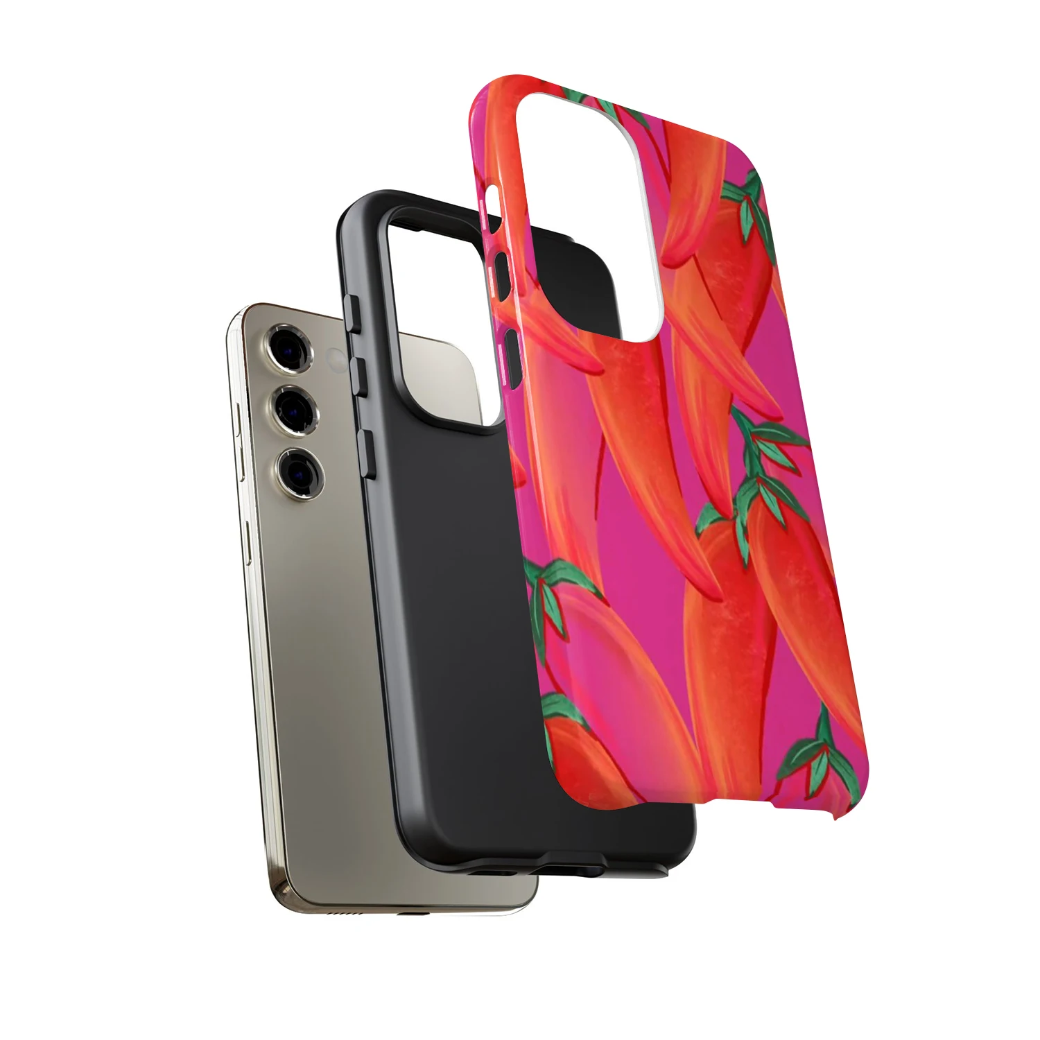 Фото Чехол для телефона Red Pepper Chili для Samsung Galaxy S2 S24FE S23 S22 S21 S20 A13 A14 A15 A16 A23 A32 A35 A52 A53 A54 A55 A71 5G №5
