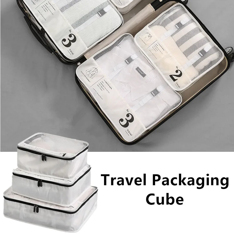 

Travel Storage Bag Set Portable Luggage Packaging Cubes Suitcase Pouch Clothes Organizer Bags Travel Storage Accessories