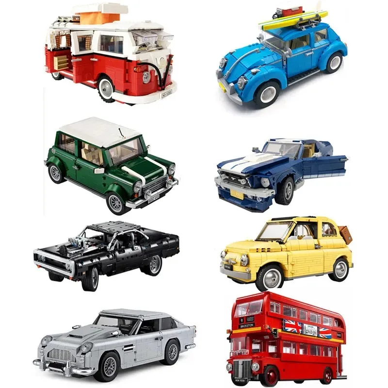 

Car Bricks Bus Compatible 10220 10252 10242 10248 10262 10265 Model Building Blocks Boys Girls Birthday Gifts Toys for Children