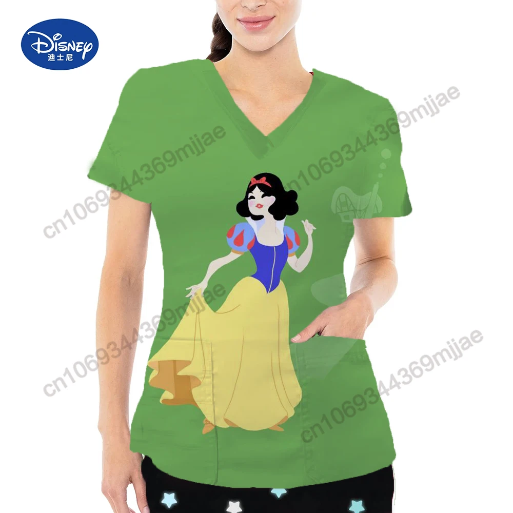 Женская футболка с V-образным вырезом карманом