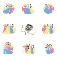 disney belle princess character epoxy resin badges brooches acrylic lapel pins for women gifts temperament fashion jewelry prs78