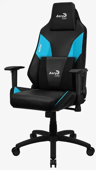 Кресло для геймеров Aerocool Admiral-Ice Blue чёрный голубой 4710562758245 | Мебель