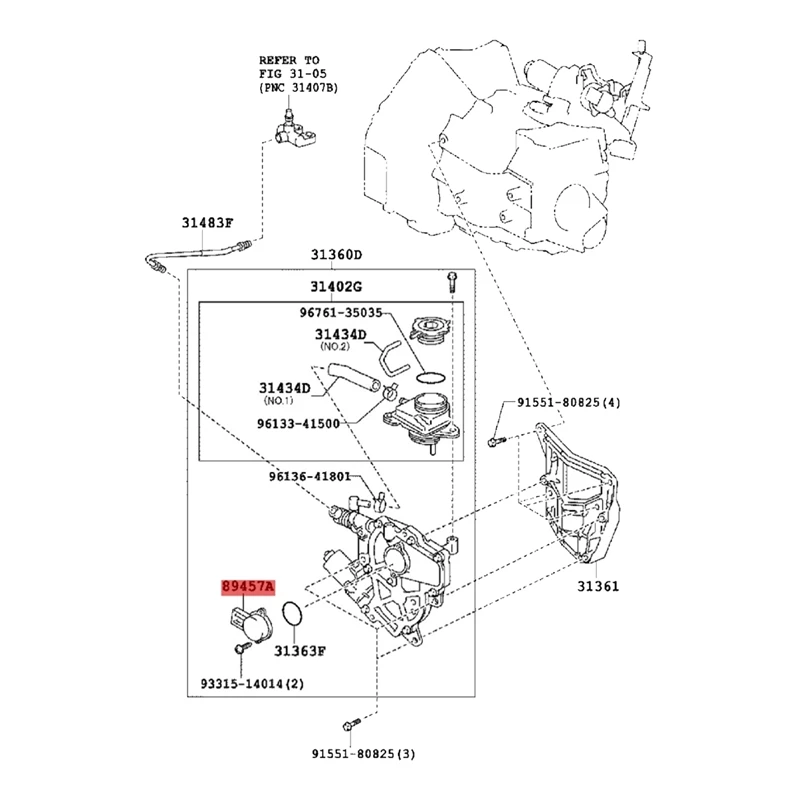89457-52010 Автомобильный датчик сцепления TPS Датчик положения дроссельной заслонки