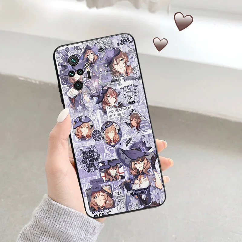 Матовые чехлы для телефонов Redmi 9 9A 9C 9T K40 K60 A3 A2 A1 Plus Note 9s 8T 7 8 Pro A3X Genshin ударный черный