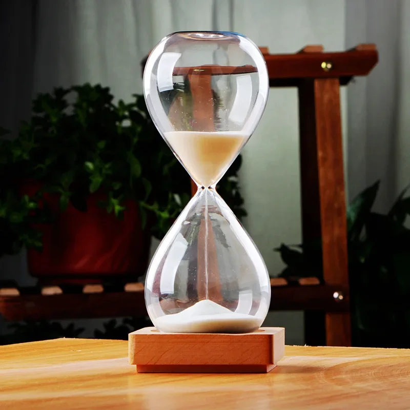 

Nordic Glass Droplet Time Hourglass Timer - 5/30/60 Minutes, Creative Home Decor Craft and Ideal Gift Choice