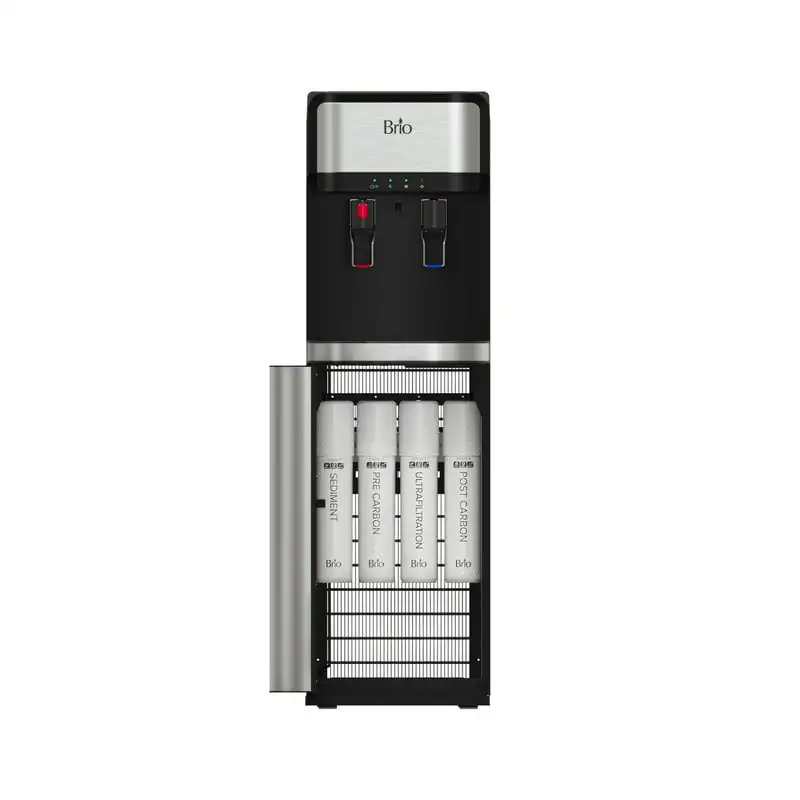

Bottleless Water Dispenser with 4-Stage Filtration, Paddle Dispensing, Hot & Cold, Stainless Steel