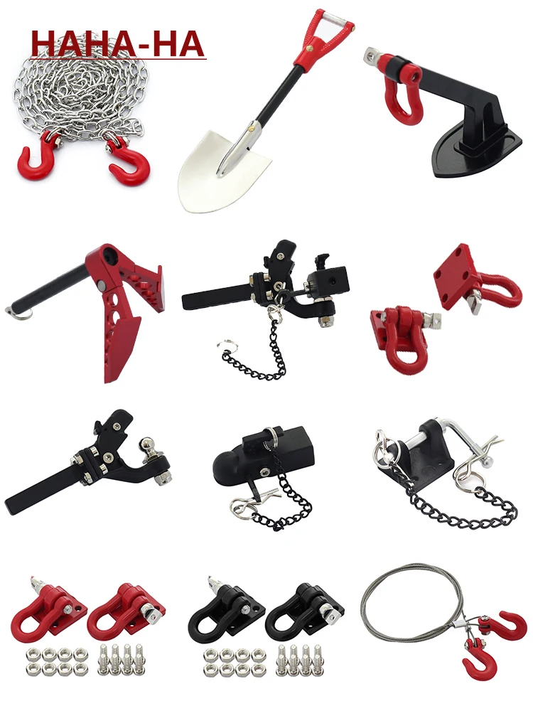 

RC Car Metal Trailer Tow Hook Accessories for 1/10 RC Crawler TRX4 TRX6 Axial SCX10 90046 AXI03007 Redcat MST YIKONG RGT