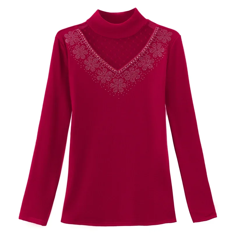 Стильный однотонный топ больших размеров с внутренним базовым слоем и длинными