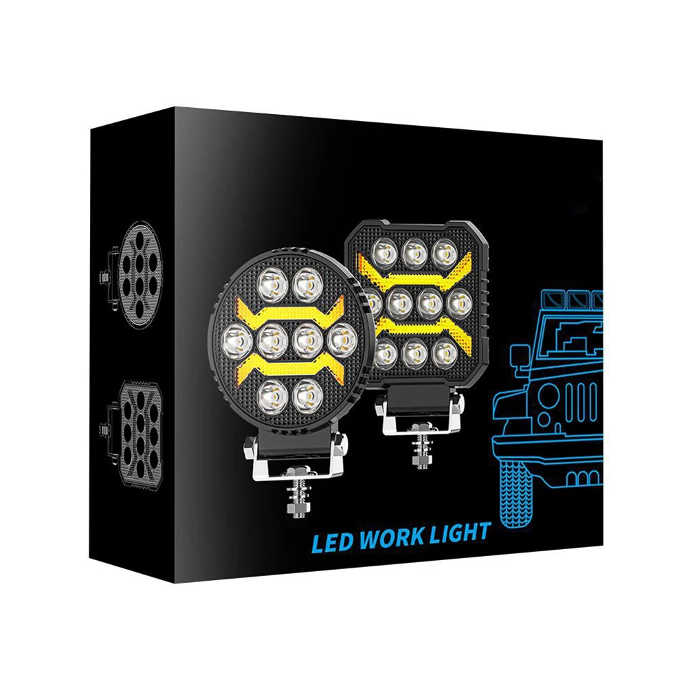 V Недеформируемая автомобильная фара Светодиодная рабочая Алюминий