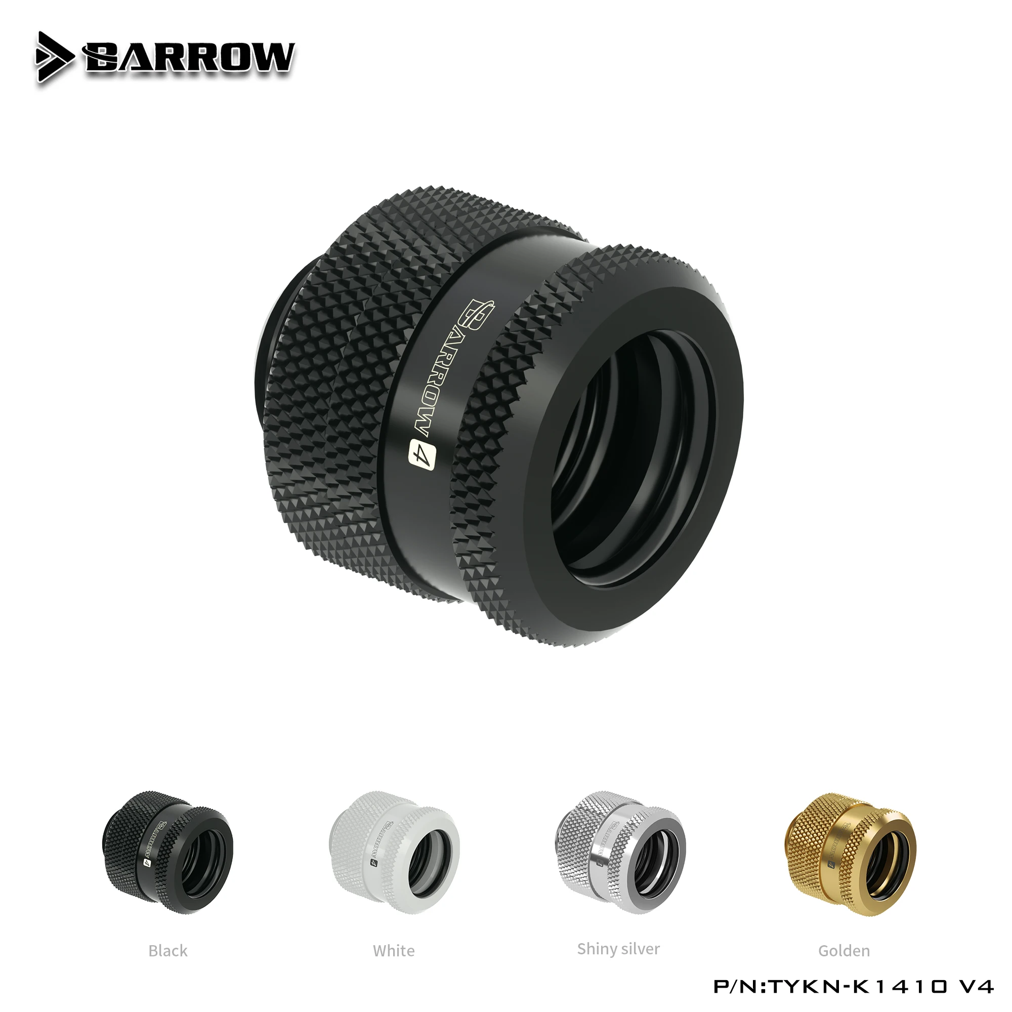 

Barrow TYKN-K1410V4, od 14 мм фитинг для жесткой трубки, G1/4 адаптера для жесткой трубки od14 мм, черный, серебристый, белый, золотой