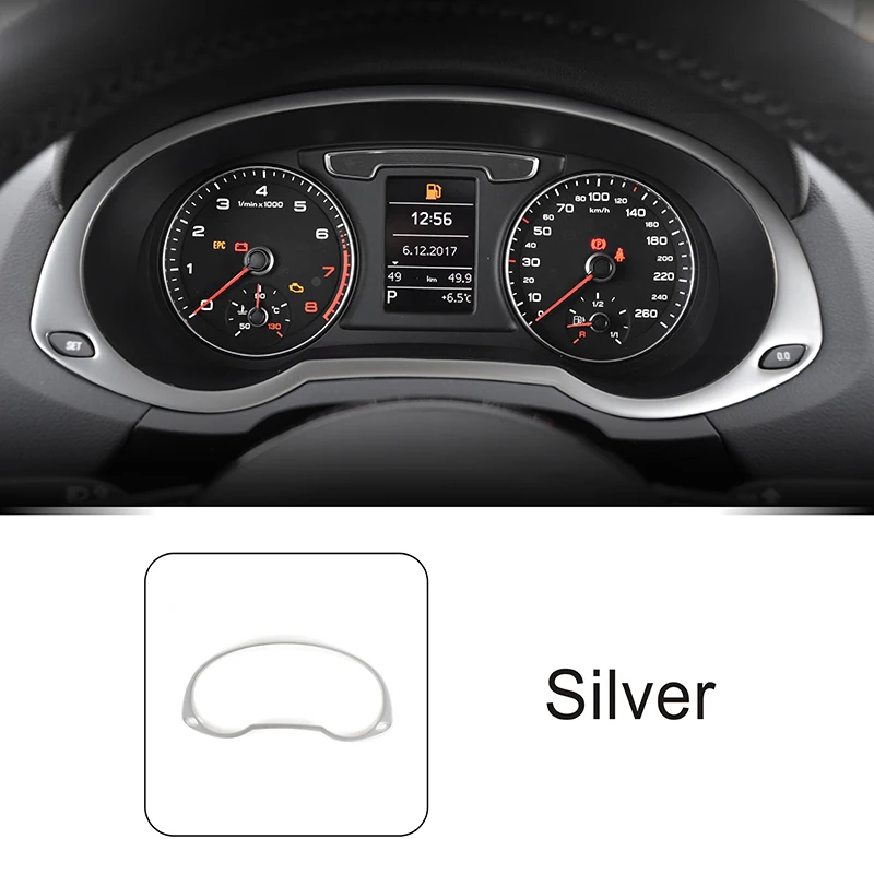 

Автомобильная консоль, декоративная рамка спидометра, крышка одометра из нержавеющей стали, накладка для Audi Q3 2013-2017, аксессуары для интерьера, наклейка