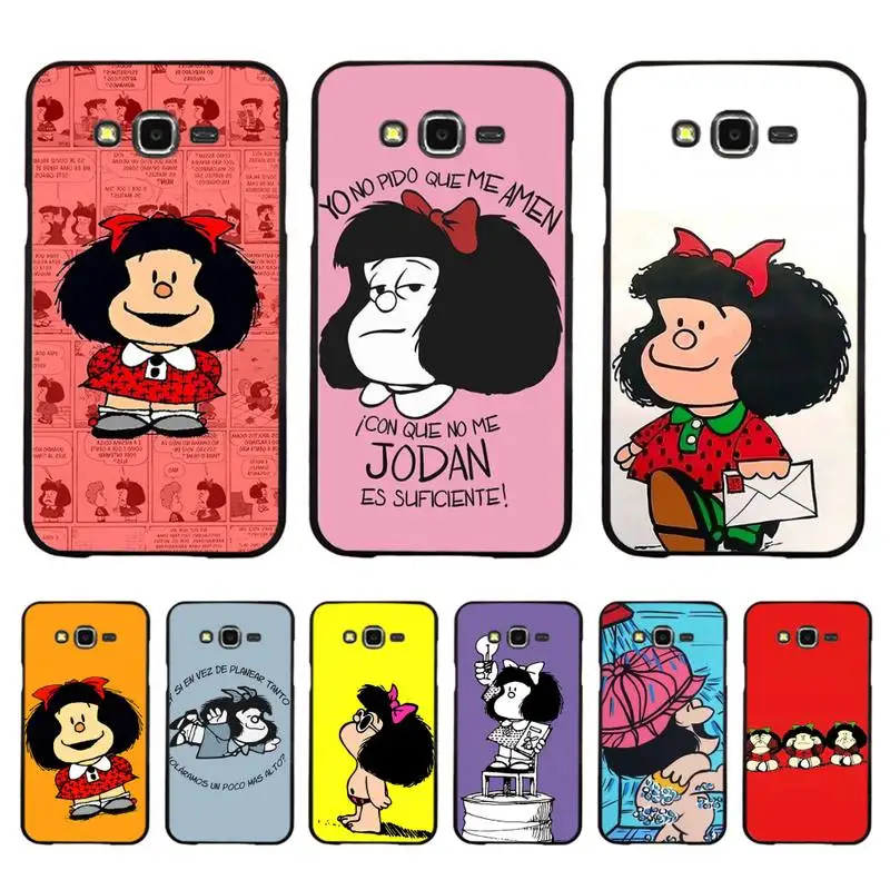 

Hot Mafalda Phone Case for Samsung J 2 3 4 5 6 7 8 prime plus 2018 2017 2016 core