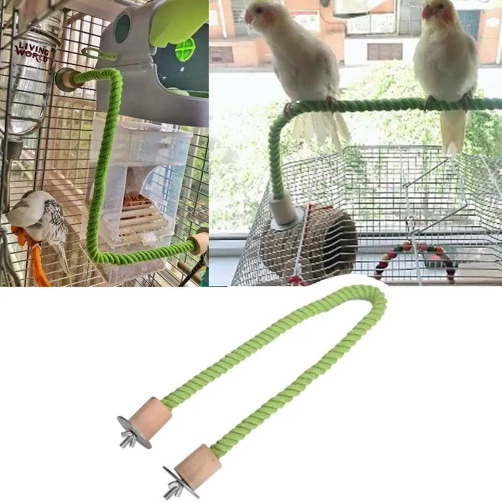 

NEW Pet Parrot Cotton Rope Standing Perches Chew Toy Bird Cage Accessories For Hamster Chinchilla Squirrel