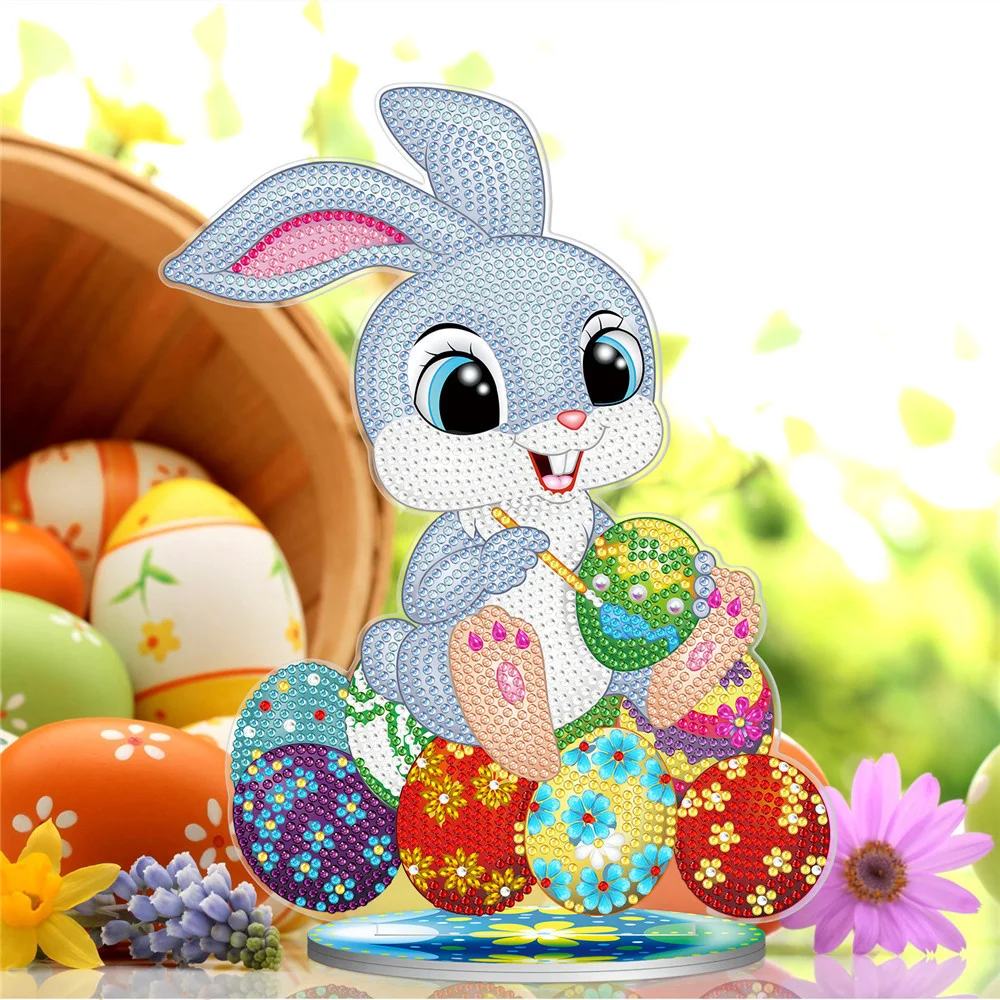 

Алмазная мозаика Huacan особой формы с пасхальными яйцами, алмазная живопись для детей, Пасхальный кролик, декоративное украшение для дома