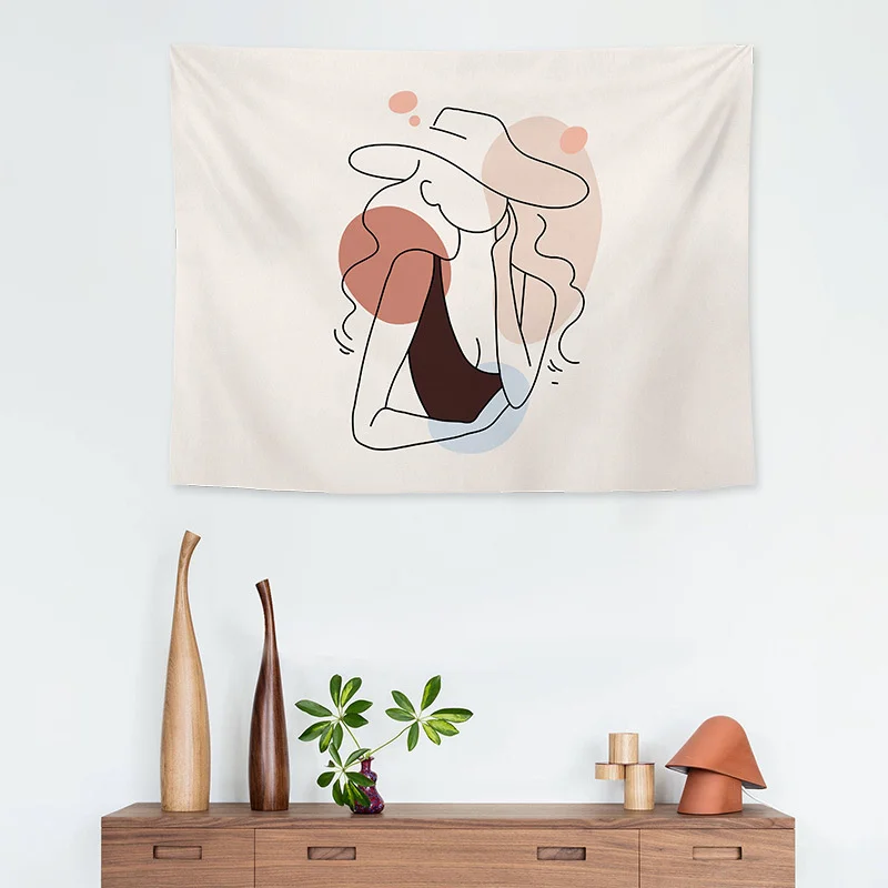 Настенный гобелен в скандинавском стиле абстрактный геометрический декор для