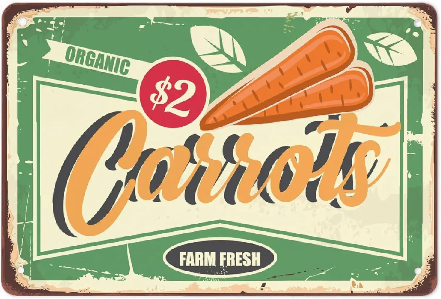 AMOGHASIDDHI металлический знак алюминиевая морковь винтажный плакат 12 &quot×8&quot принт