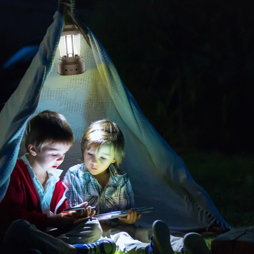 

COB Camping Atmosphere Lamp Bluetooth-Compatible Retro Camping Lighting Type-c Charging High Capacity Battery for Outdoor Travel