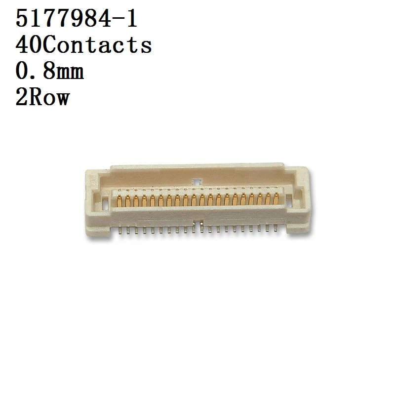 TE CONNECTIVITY-Conector 5177984-1,3,4, 5177986-1,2,4 Connector, Header, 40 Contacts, 0.8 mm, 2 Row, Needle seat 5 unids/lote