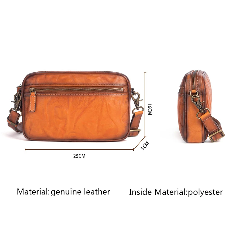 Мужская кожаная сумка-мессенджер на плечо кошелек