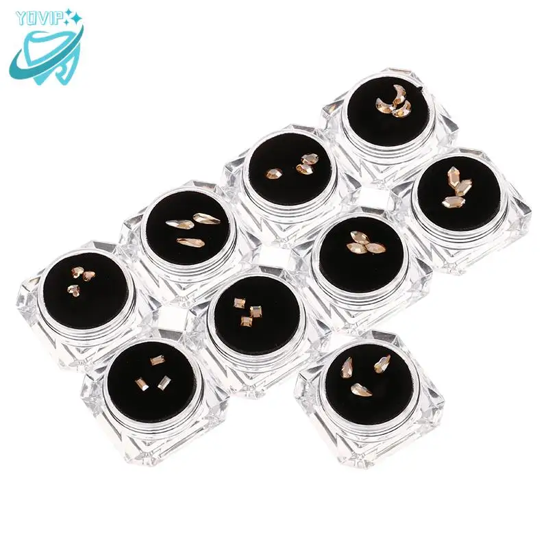 

3Pcs/box Dental Tooth Gems Crystal Diamond Ornament Various Shapes Color Teeth Jewelry Denture Acrylic Teeth Decoration