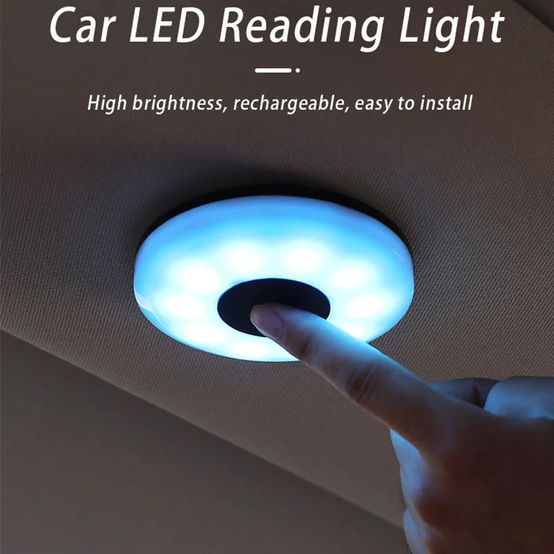

Светодиодный сенсорный мини-светильник, светильник освещение для салона автомобиля, потолочная лампа для чтения на крыше, для дверей, ножек, багажников, ящиков для хранения с USB-зарядкой