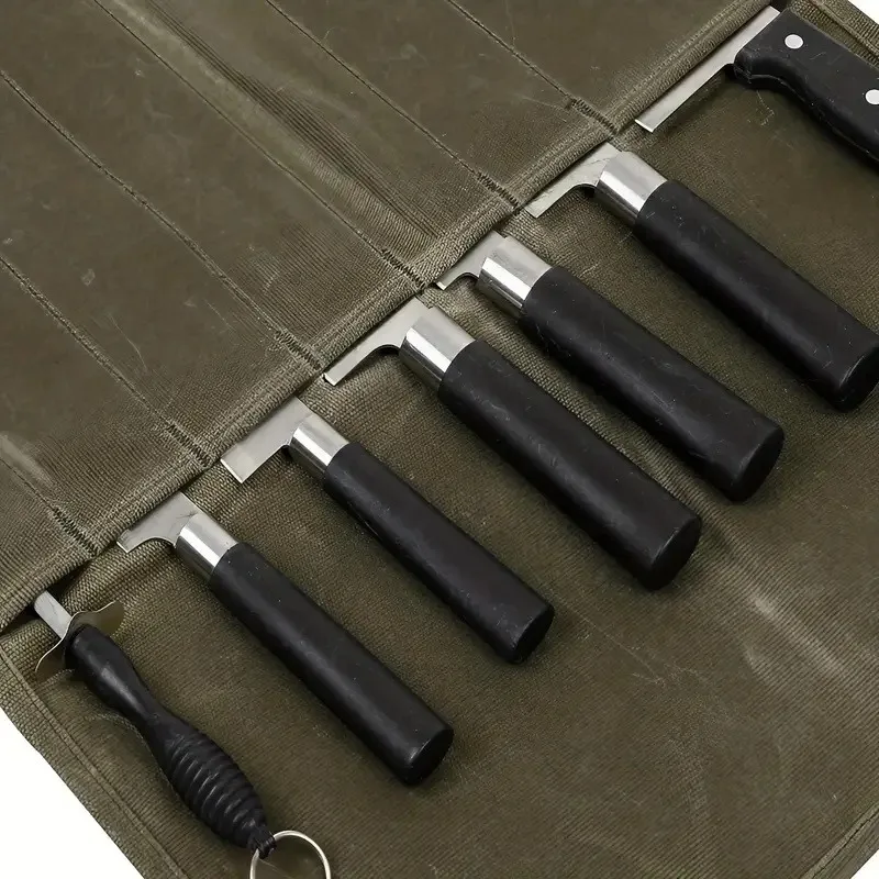 Портативная Экологически Чистая Холщовая Сумка Для Ножей Рулонный Держатель