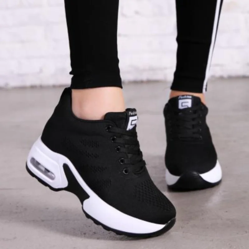 

Wedges Shoes for Women Platform Shoes Breathable Casual Shoes Woman Fashion Sneakers Height Increasing Vulcanize Shoes Chunky