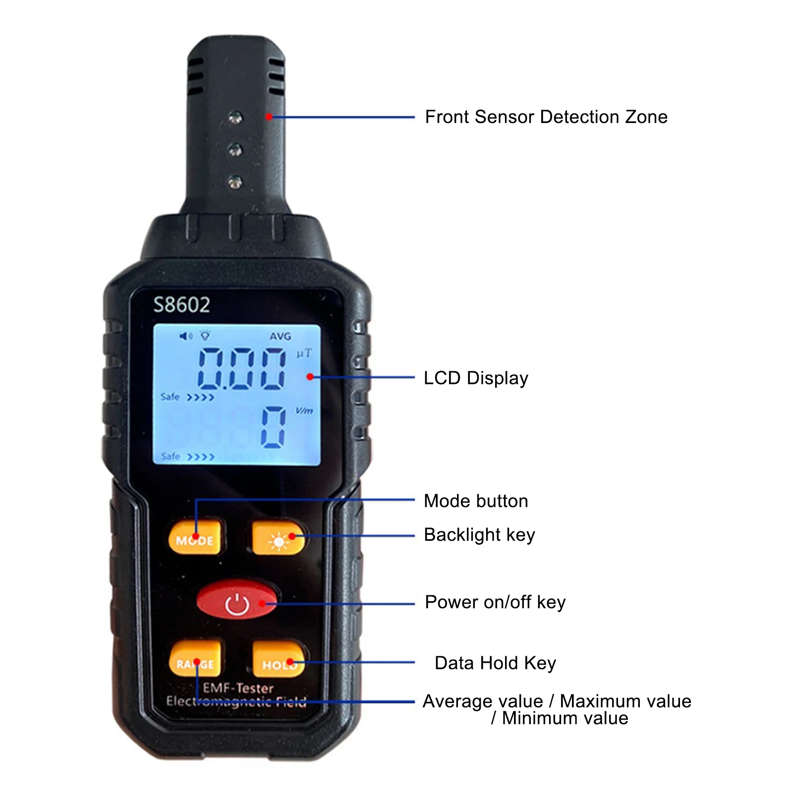 

3 in 1 Electromagnetic Radiation Detector Smart Digital Electromagnetic Field Radiation Tester Emf Meter Portable Counter