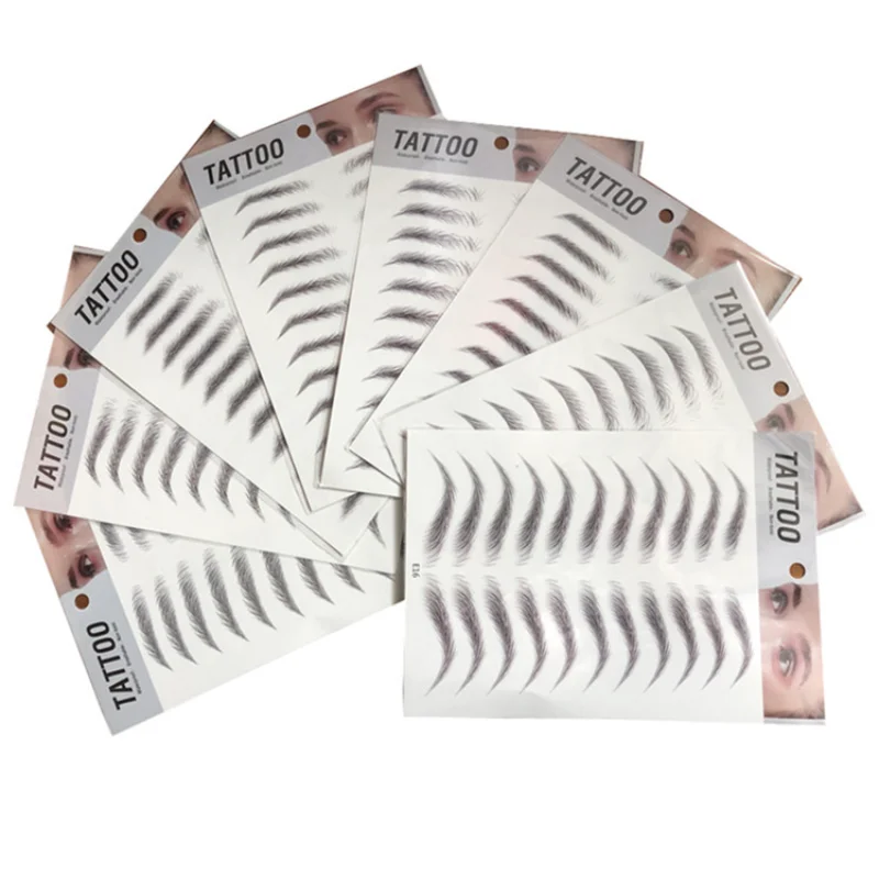 

Water-based Hair-liked Authentic Eyebrow Tattoo Sticker Waterproof Cosmetics Long Lasting Makeup False Eyebrows Stickers