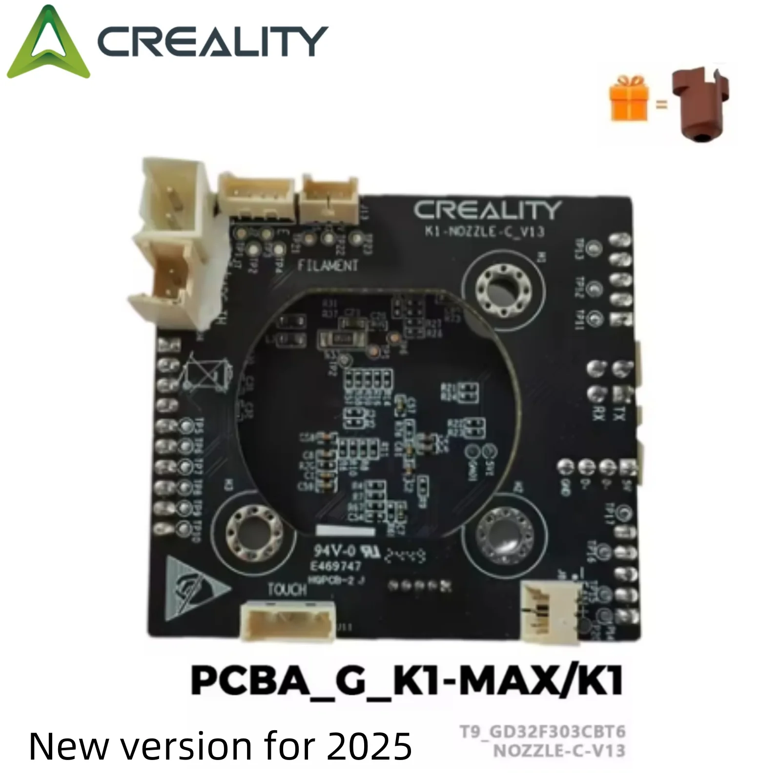 Creality Orijinal PCBA_G_K1-MAX/K1_T9_GD32F303CBT6 NOZZLE-C-V13 adaptör panosu 3D Yazıcı Aksesuarlarını Değiştirin