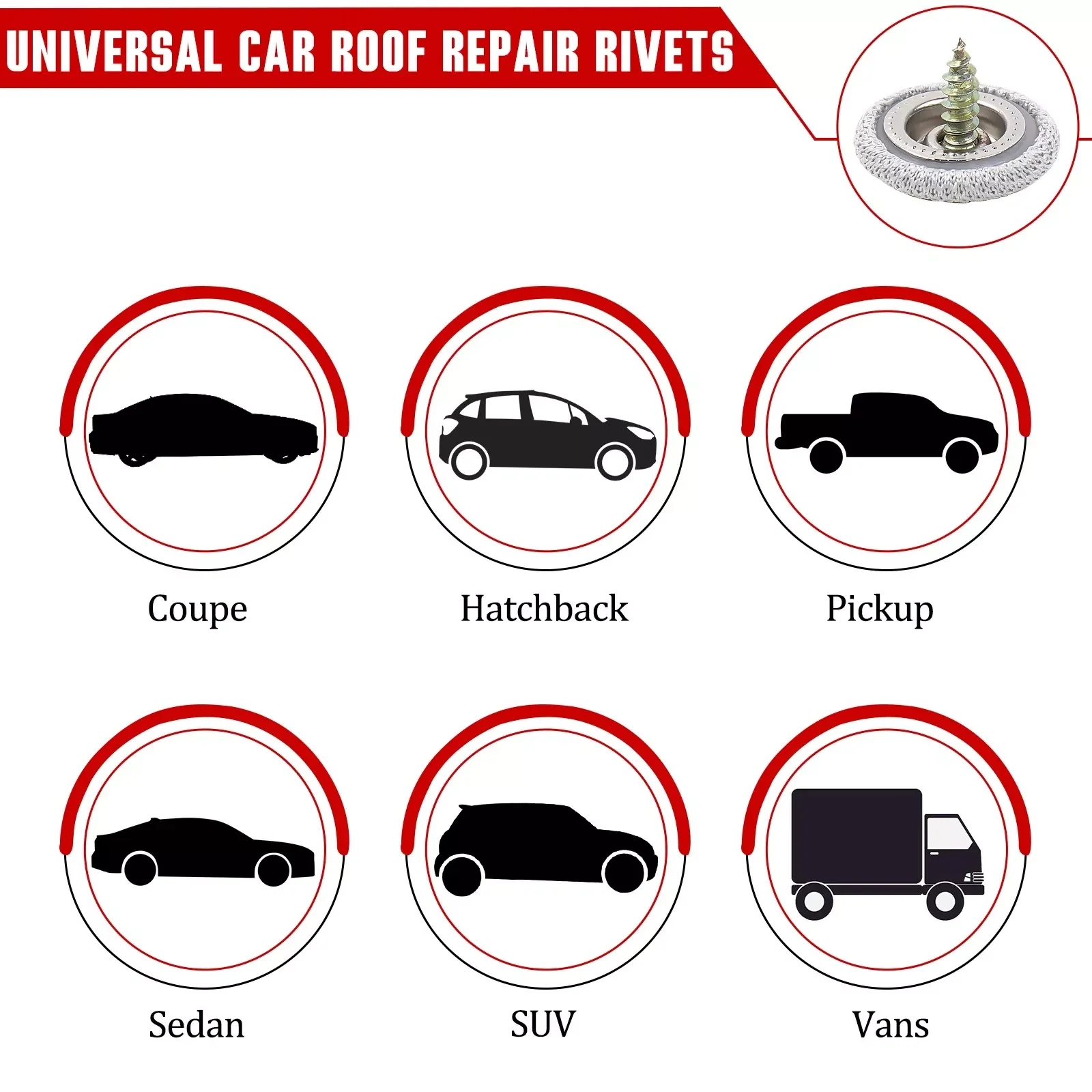 

Automobile accessories 60pcs/set Car Roof Fixed Buckle Repair Rivets Sagging Headliner Fix Repair Pins Snap Rivet Accessories