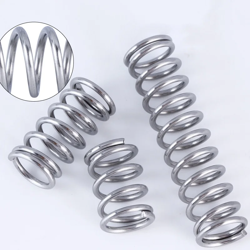 10pcs Wire Diameter 1.2mm 304 Stainless Steel Spring Compress Pressure Rotor Return Buffer Cylidrical Coil Od 6mm~22mm - купить по